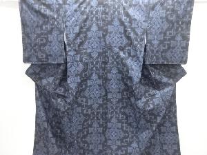 大正ロマン　華紋織り出し本場村山大島紬着物